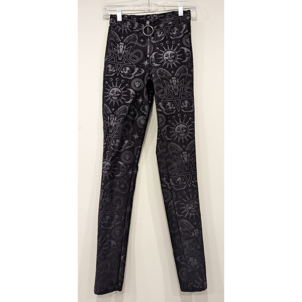 Killstar We Are the Weirdos Moon Sun Gothcore Skinny Pants Small